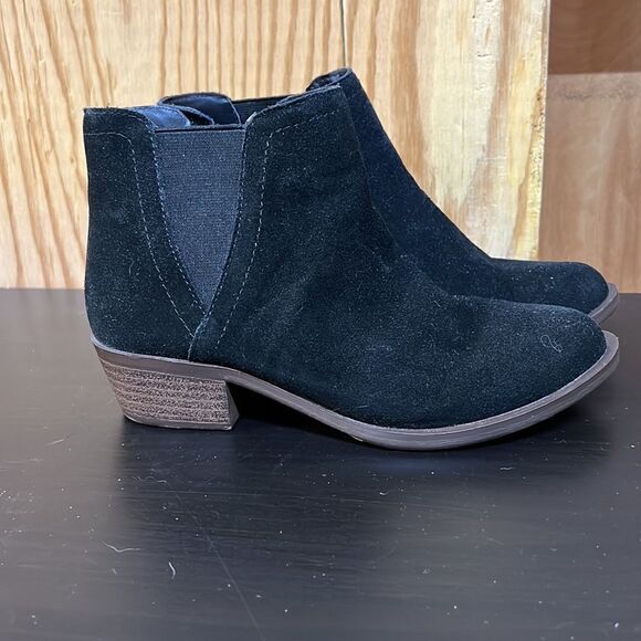 Kensie Low Profile Booties 1 Bl/1 Caramel - Picture 1 of 15